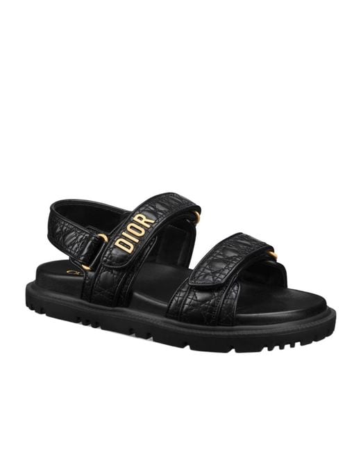 Dior Black Act Flat Sandals