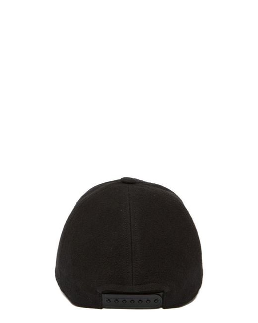Rick Owens Black Concordians Baseball Cap for men