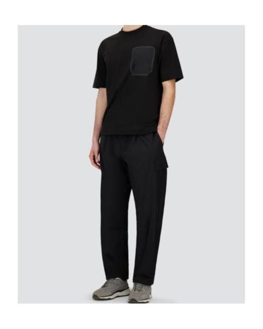 Herno Black Pleated Cargo Pants for men
