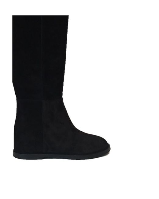 Casadei Black Logo Long Boots