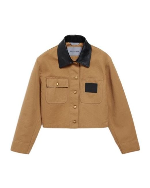 Balenciaga Brown Cropped Workwear Jacket
