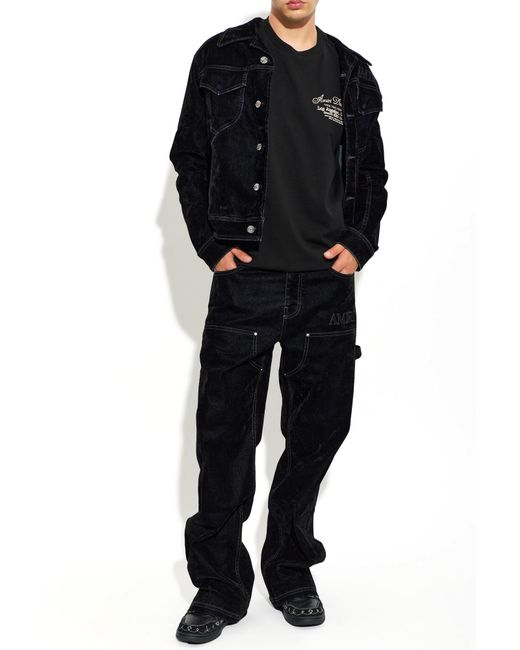 Amiri Black Lace-Up Low-Top Sneakers for men