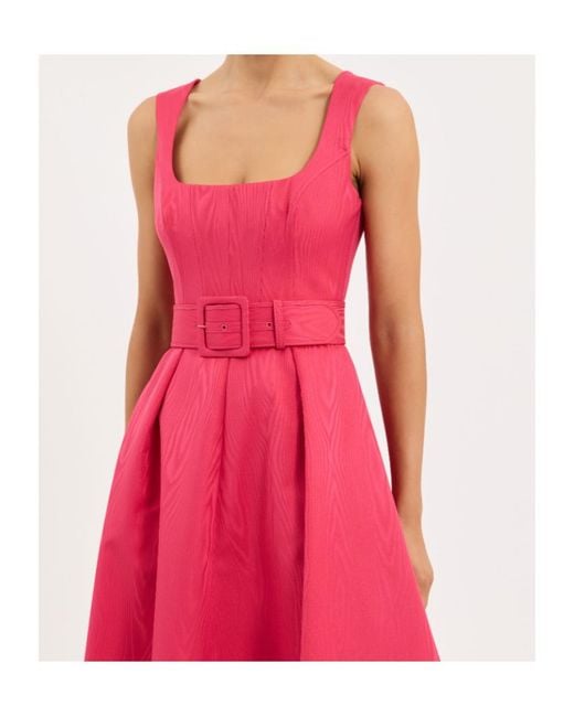 Rebecca Vallance Pink Rosalia Belted Gown