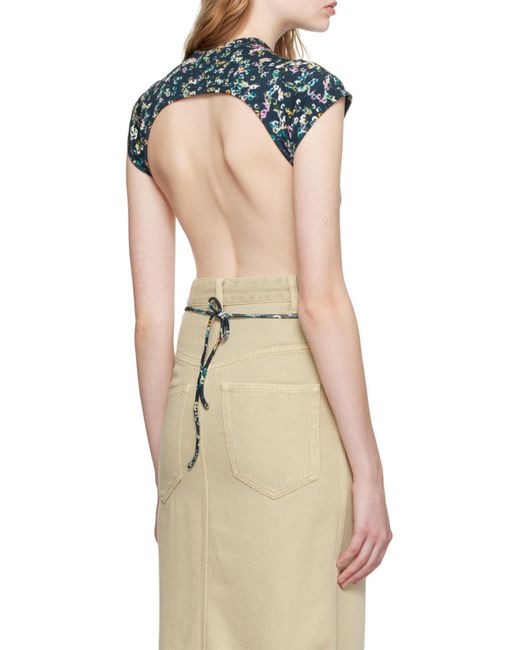 Isabel Marant Natural Pattern Backless T-Shirt