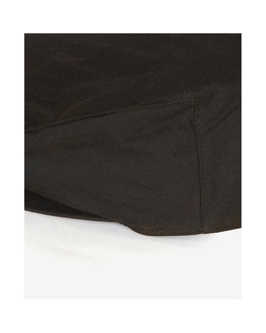 Barbour Black Logo Flat-Topped Hat for men