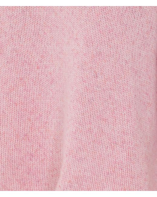 Lisa Yang Pink Nariel Heavy-Knit Long-Sleeve Sweater