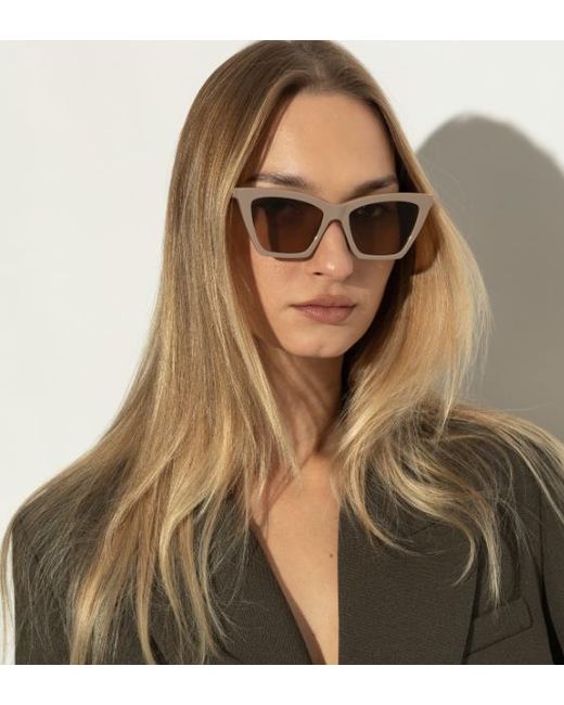 McQueen Pink Eyewear Spike Geometric Cat-Eye Frame Sunglasses
