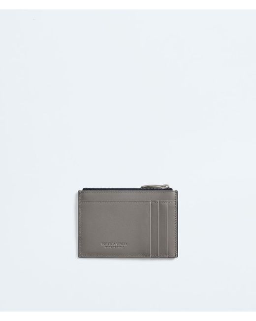 Bottega Veneta Blue Intrecciato Zipped Card Case for men