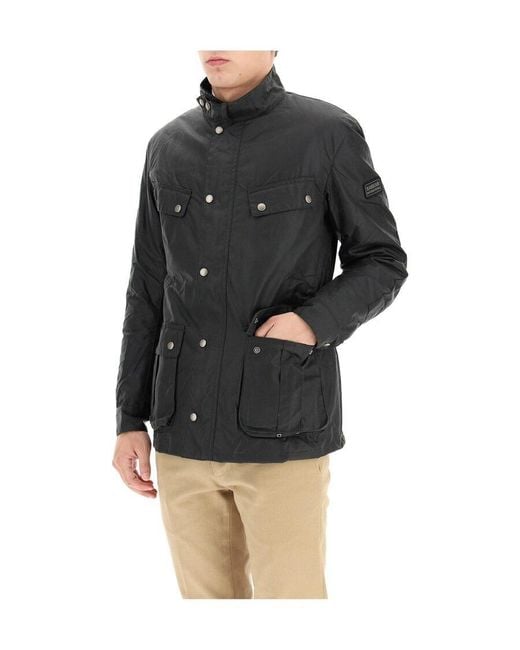 Barbour Blue Duke High-Neck Wax Jacket for men