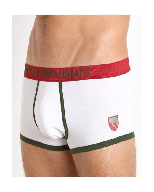 Emporio Armani White Logo Logo Boxers for men