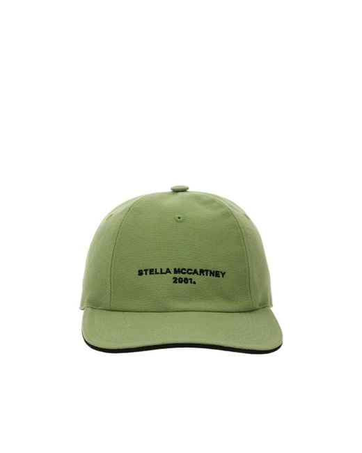 Stella McCartney Green Logo Embroidered Baseball Cap