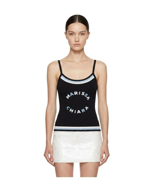 Marissa Chiara Black Crew Neck Vest