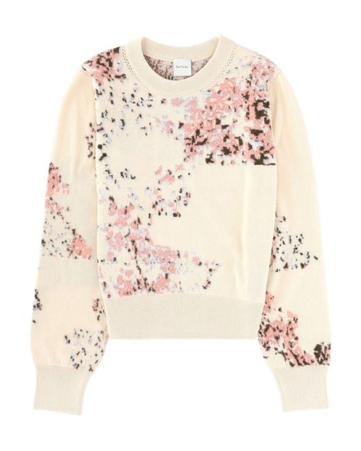 Paul Smith Natural Abstract Knitted Sweater