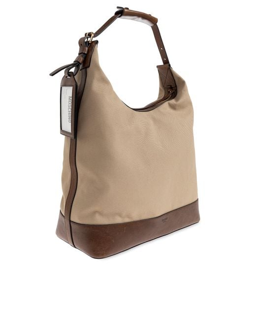 Moschino Brown Handle Base Tote Bag for men