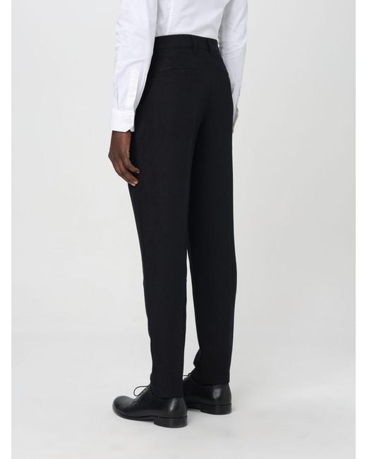 ARMANI EXCHANGE Black Belt-Loop Casual Pants for men
