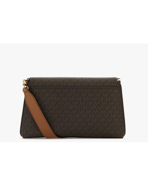 MICHAEL Michael Kors Brown Nessa Large Signature Logo Crossbody Bag