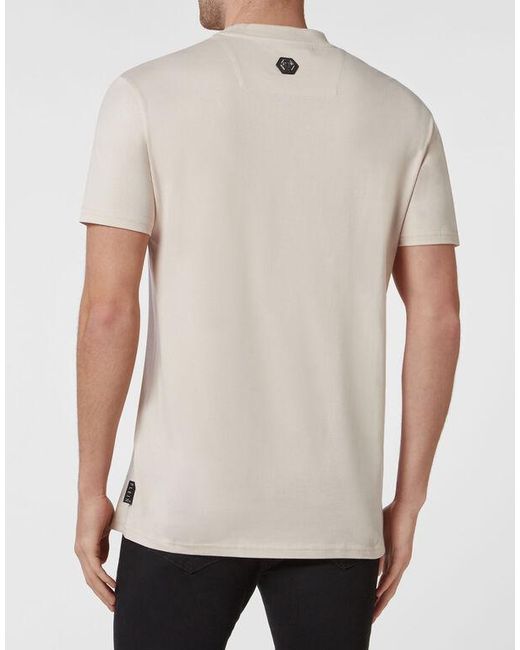 Philipp Plein White Round-Necked Logo T-Shirt for men