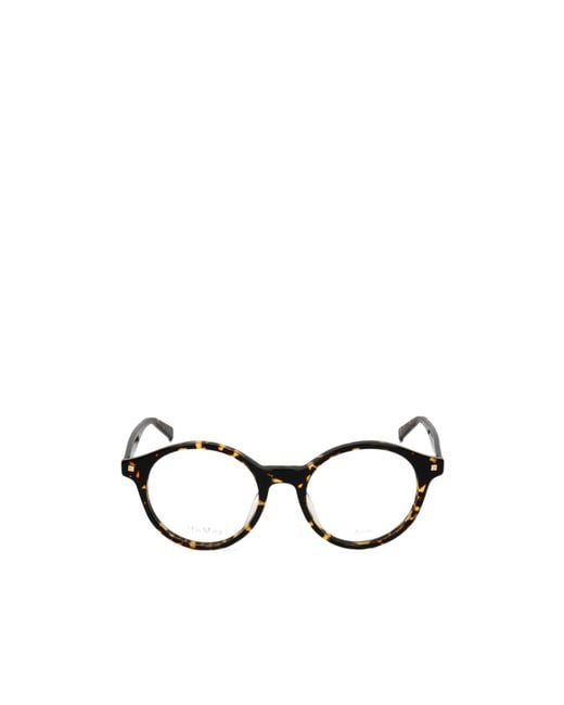 Max Mara White Oval Frame Glasses