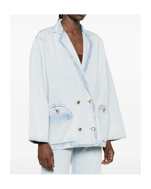 Blazé Milano Blue Blazé Milano Double-Breasted Oversized Blazer