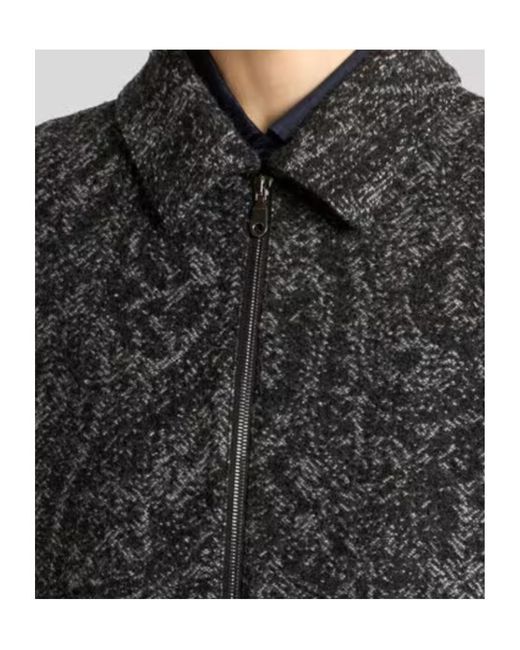 Etro Black Wool-Blend Jacquard Bomber Jacket for men