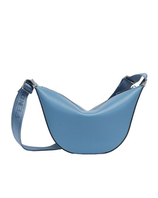 Fendi Blue Leather Bag for men