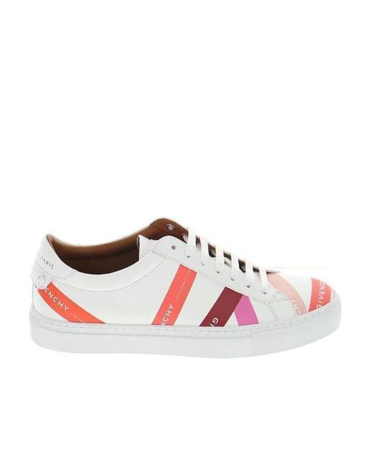 Givenchy Pink Logo Tape Low-Top Sneakers