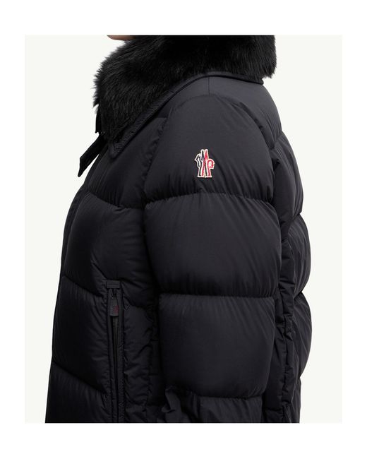 Moncler Black Arabbas Hooded Shearling Down Ski Jacket