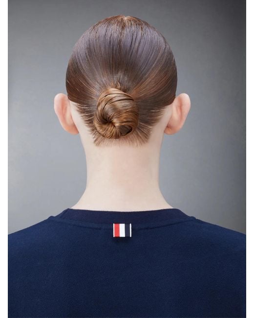 Thom Browne Blue Rwb-Stripe Crewneck T-Shirt
