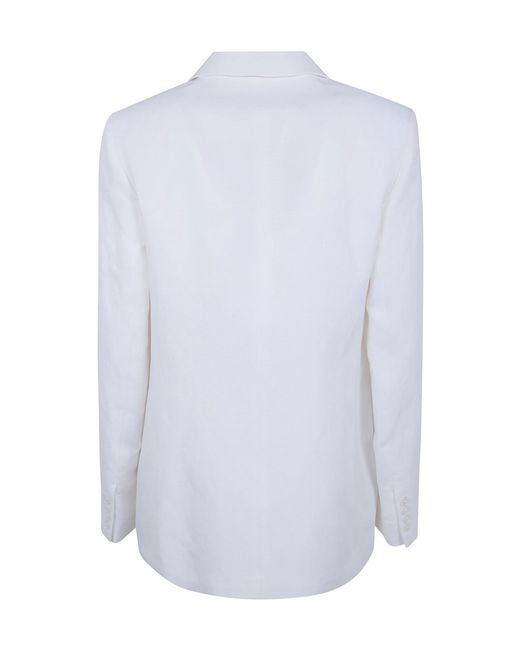 Ralph Lauren White Lauren Double Breasted Tailored Jacket
