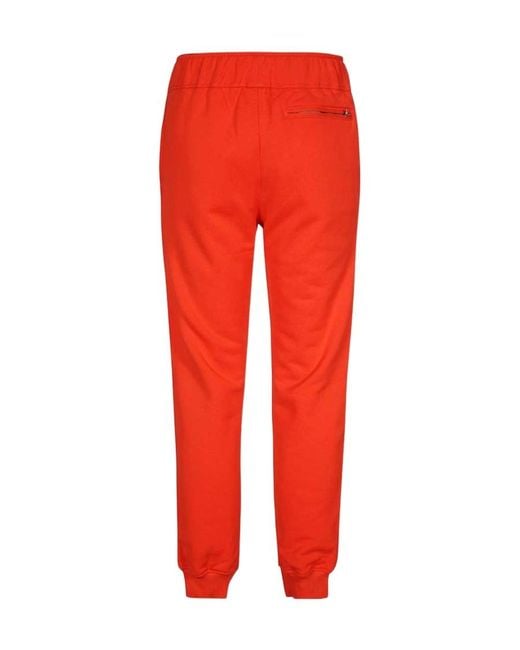 Lanvin Red Drawstring Straight Leg Trousers for men