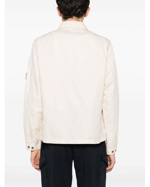 C P Company Natural Overlapping Pocket Overshirt for men