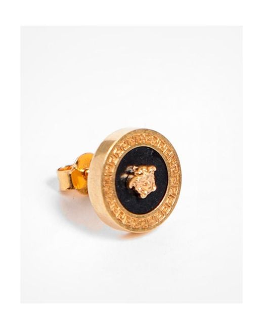 Versace Metallic Medusa Stud Earrings for men