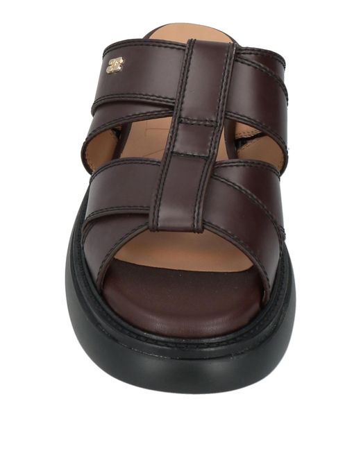 Ganni Brown Solid Color Sandals