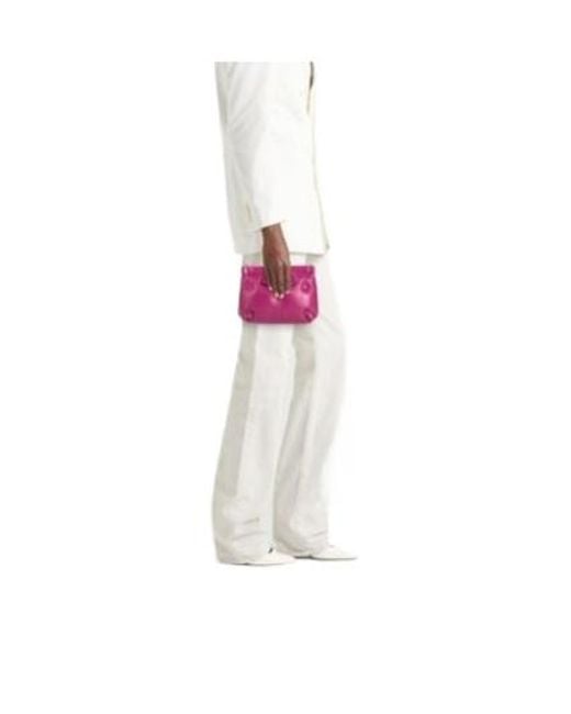 Maison Margiela Pink Soft Ruched Clutch