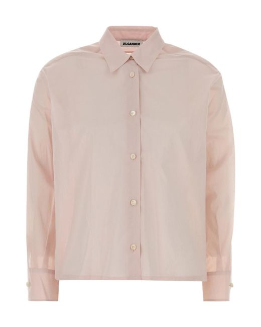 Jil Sander Pink Long Sleeved Button-Up Shirt