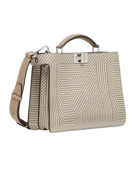 Fendi Metallic Peekaboo Iseeu Mini Tote Bag for men