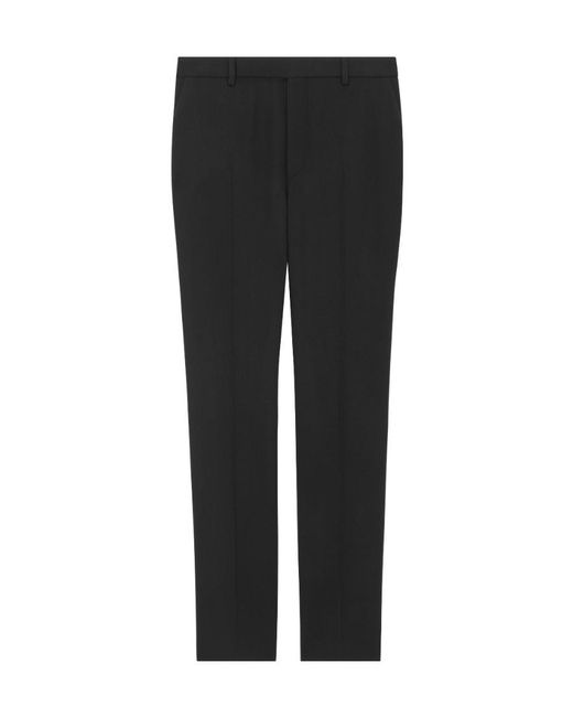 Saint Laurent Black High Waist Slim Fit Pants for men