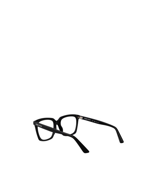 McQueen White Eyewear Square Frame Glasses
