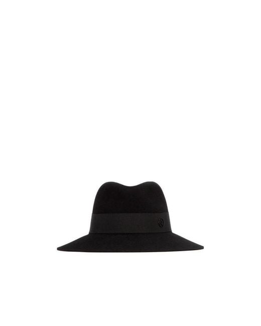 Maison Michel Black Henrietta Fedora Hat