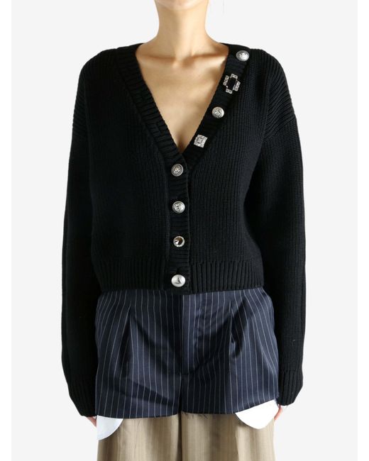 Vetements Black Mini V-Neck Cardigan