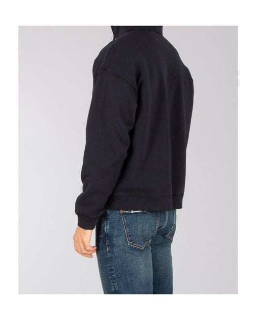 DSquared² Blue Logo Printed Drawstring Hoodie for men