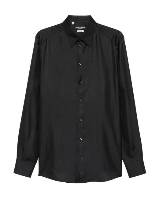 Dolce & Gabbana Black Long-Sleeved Shirt for men