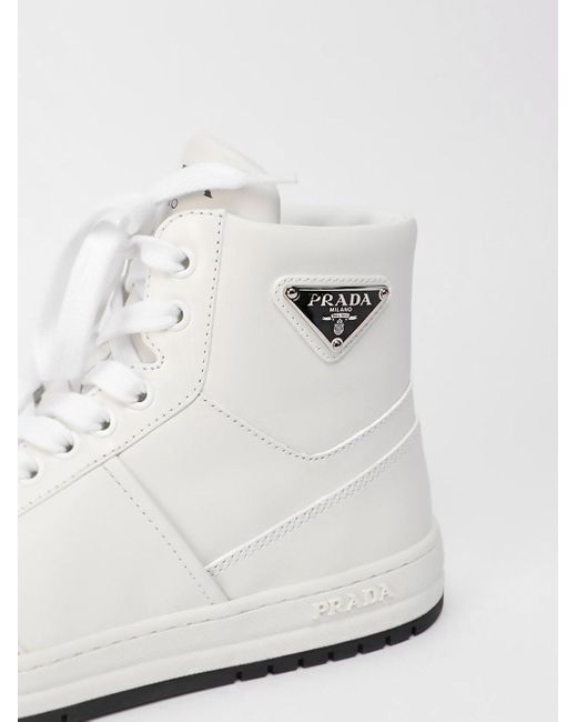Prada White High-Top Leisure Sneakers