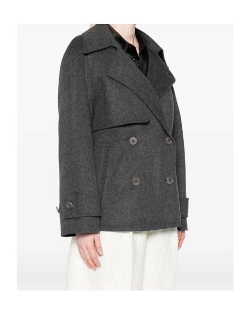 Joseph Black Double-Breasted Coat