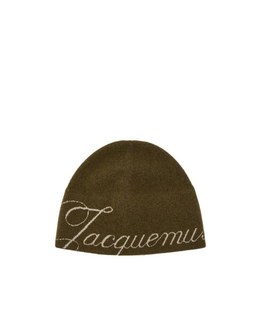 Jacquemus Green Knitted Cold-Weather Cap for men