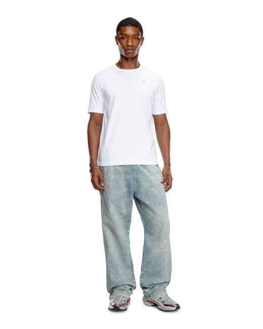 DIESEL White T-Adjust-Microdiv T-Shirt for men