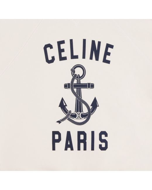Céline White Anchor Sweater
