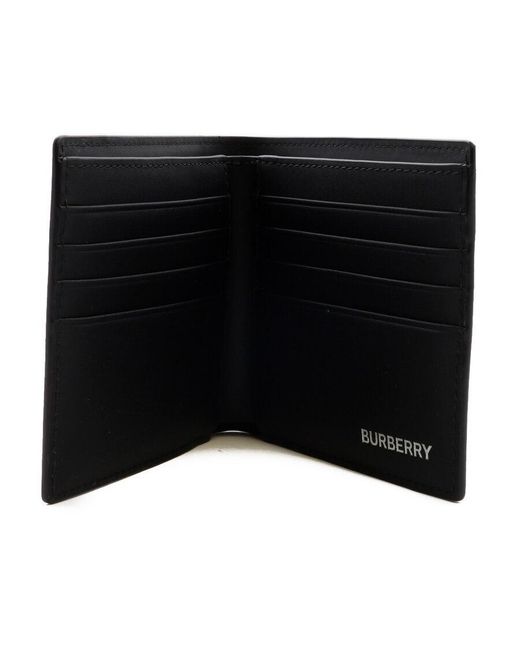 Burberry Black Logo Printed Wallet for men