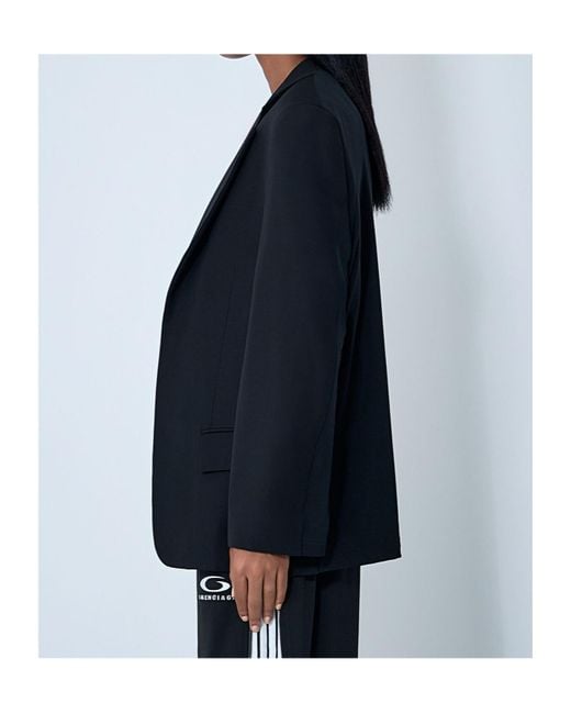 Balenciaga Blue Open-Front Blazer