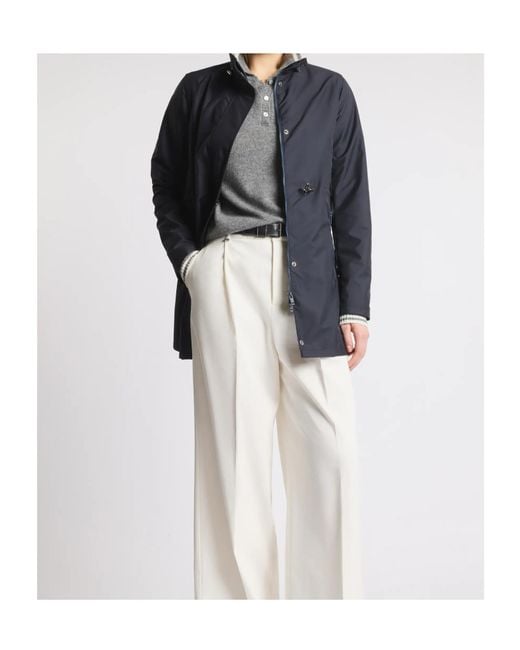 Fay Blue Hooded Water-Repellent Jacket